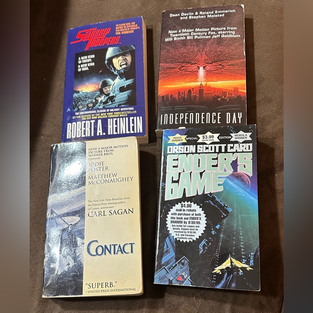 Science fiction Movie - books x4 all preloved but good condition